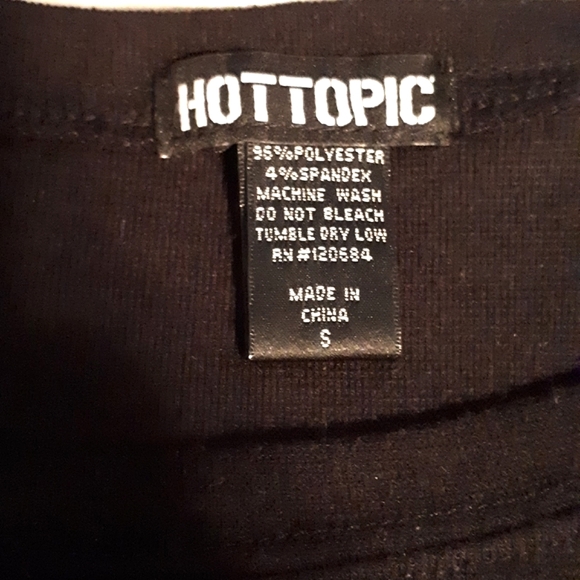 GAME OVER Black Long Sleeve Shirt Top Small Hot Topic Skeleton Hands Goth - Picture 3 of 4